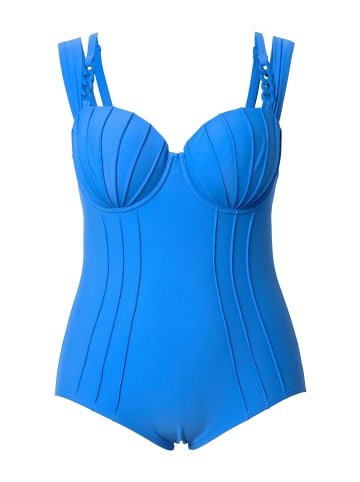Ulla Popken Badeanzug in mittelblau