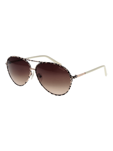 Guess Frauen Sonnenbrille Flieger Creme