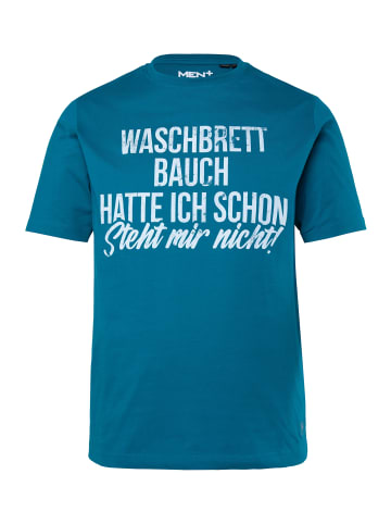 Men Plus Kurzarm T-Shirt in rauchblau