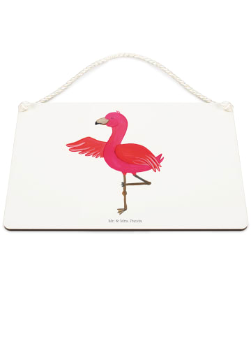 Mr. & Mrs. Panda Wandtafel Flamingo Yoga ohne Spruch in Transparent