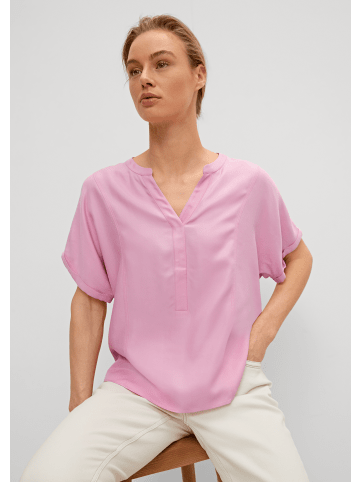 comma Bluse kurzarm in Pink