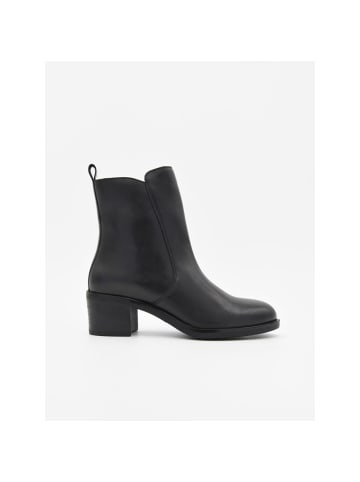 Purapiel Boots Damen-Lederstiefeletten mit Absatz, in Schwarz