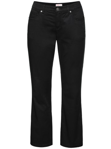 sheego Bootcut-Hose in schwarz