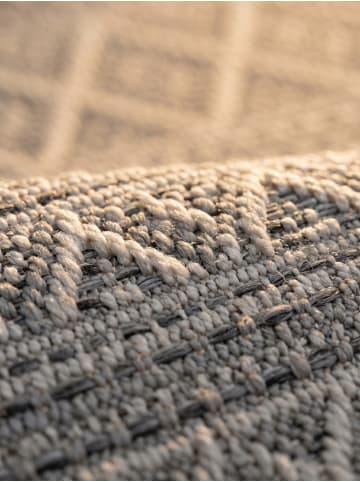 KADIMA DESIGN Outdoorteppich Boho Wetterfest UV-beständig Waschbar in Grau