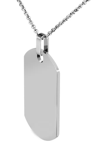 Adeliás Unisex Anhänger – Gravuranhänger aus Edelstahl in silber