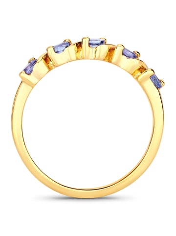 Rafaela Donata Ring Sterling Silber gelbvergoldet Tansanit blau-violett in gelbgold