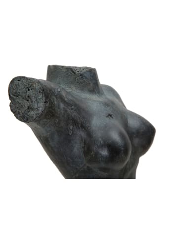 Mauro Ferretti Schwarze Harzskulptur mit Metallsockel, 19 x 17 x 50 cm