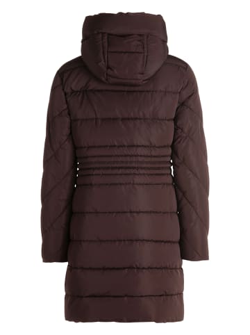 Zero  Steppmantel mit Knopfleiste in Chocolate Plum