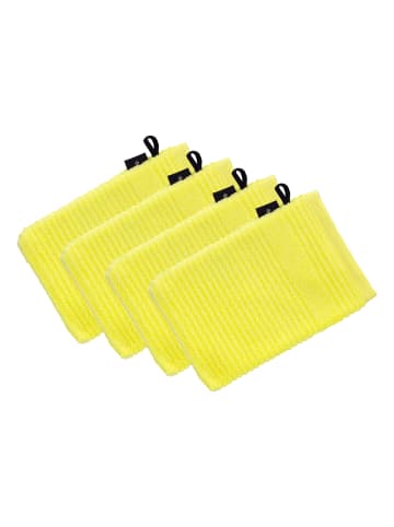 Vossen 4er Pack Waschhandschuh in electric yellow