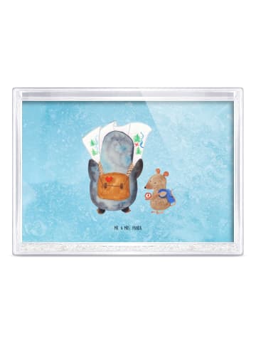 Mr. & Mrs. Panda Schneerahmen Pinguin & Maus Wanderer ohne Spruch in Eisblau