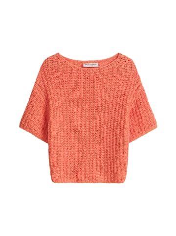 Marc O'Polo Kurzarm-Strickpullover boxy in Warm Orange
