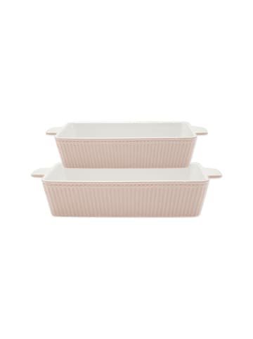 Greengate Auflaufform Alice rechteckig 2er Set in creamy fudge