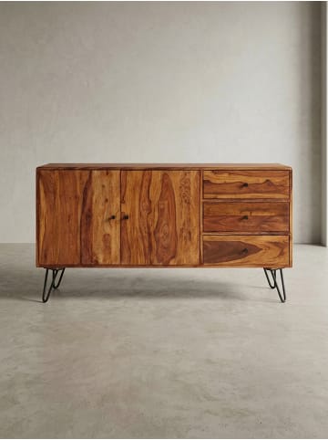 KADIMA DESIGN Sideboard WL5.629 Massivholz 145x75x40 cm Landhaus Kommode,