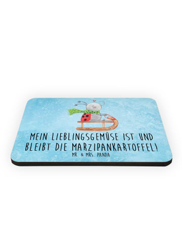 Mr. & Mrs. Panda Magnet Smörle Rodeln mit Spruch in Eisblau