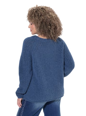 Ulla Popken Pullover in mattes jeansblau