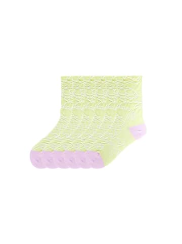 MUNADUNA 6er-Pack 3D-Relief Socken für Damen in Grün