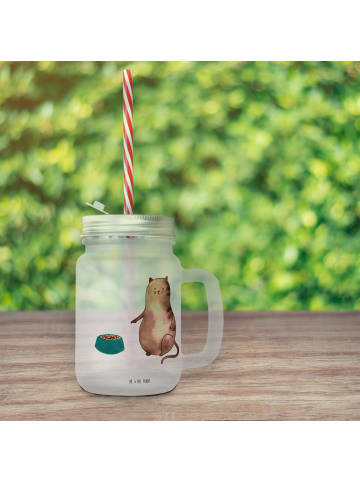 Mr. & Mrs. Panda Glas Katze Fressen ohne Spruch in Transparent