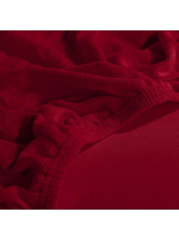 Erwin Müller Frottee Topper-Spannbettlaken Füssen in bordeaux