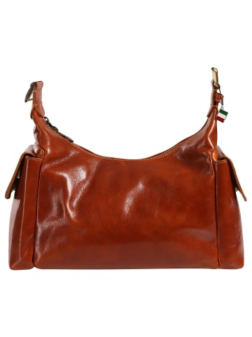Florence Florence Schultertasche Leder mittellbraun ca. 31cm