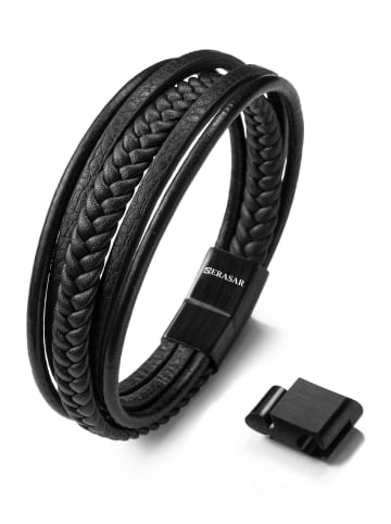 SERASAR Armband "Braid" in Schwarz