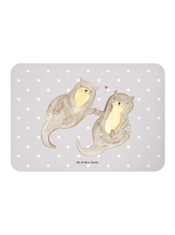 Mr. & Mrs. Panda Magnet Otter Hände halten ohne Spruch in Grau Pastell