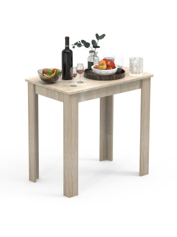 VCM Holz Esstisch Küchentisch Esal 80 x 50 cm in Sonoma-Eiche