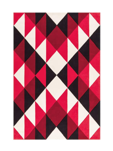 Arte Espina Kurzflor Teppich Joy 413 in schwarz - rot - weiß - rechteckig