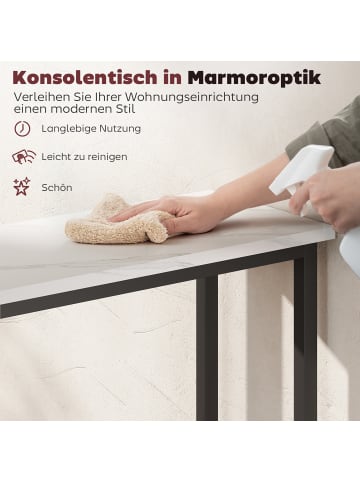 HOMCOM Konsolentisch-75L x 24B x 76H cm-Schwarz