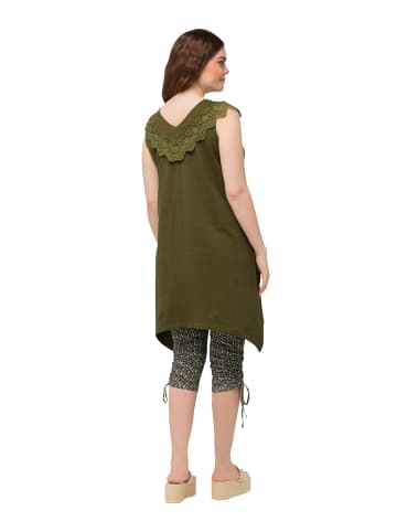 Ulla Popken Strick-Top in dunkles olive