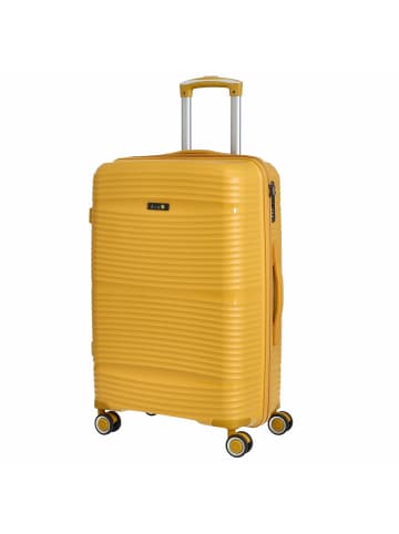 D&N Travel Line 4200 - 4-Rollen-Trolley M 67 cm (taupe) in gelb