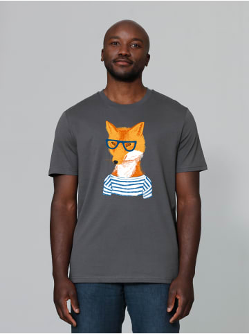 wat? Apparel T-Shirt Fuchs in Grau