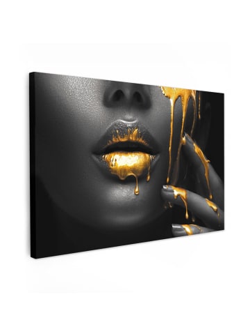 MuchoWow Poster mit Leiste Gesicht gold schwarz  (BxH)