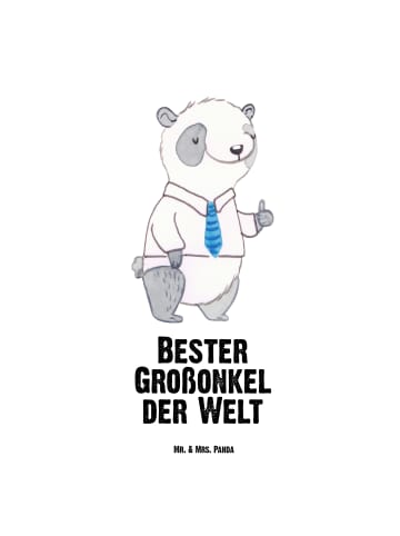 Mr. & Mrs. Panda Wasserflasche Panda Bester Großonkel der Welt m... in Weiß
