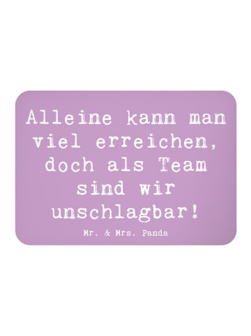 Mr. & Mrs. Panda Magnet Spruch Im Team zuMenschmenarbeiten mit Spruch in Lavendeltraum