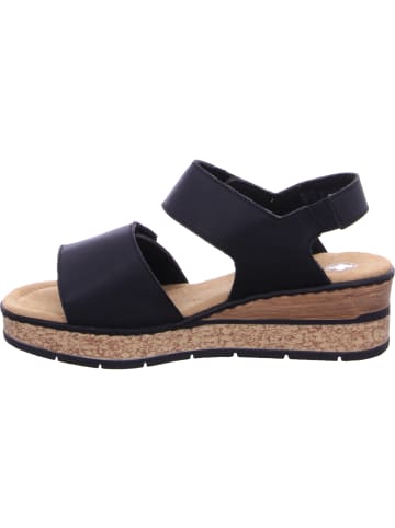 rieker Keilsandalette in schwarz