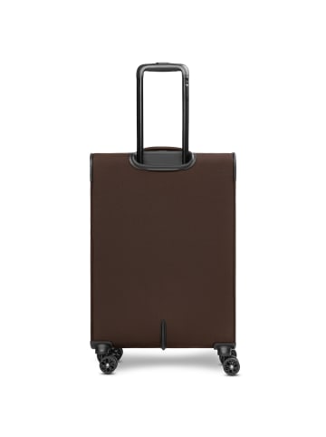 Stratic taska 4-Rollen Trolley M 65 cm mit Dehnfalte in coffee