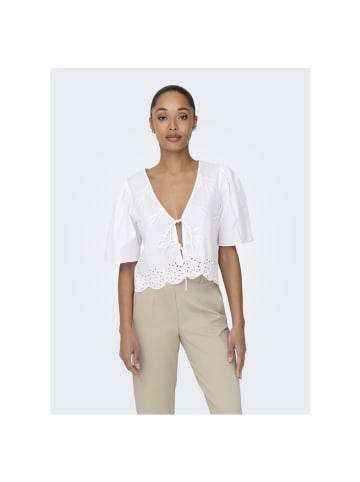 JDY Halbarmbluse in Bright White