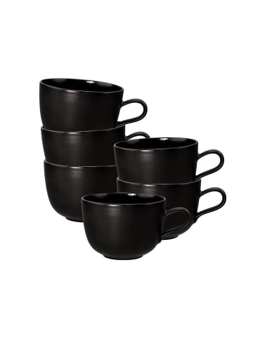 Seltmann Weiden 6er Set Milchkaffeetassen Liberty Velvet Black in 400 ml in schwarz