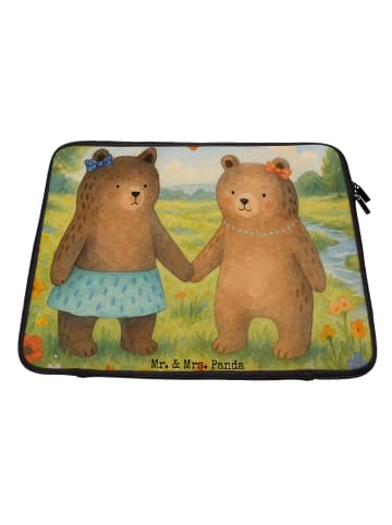 Mr. & Mrs. Panda Laptop Tasche Bär Freundin Design ohne Spruch in Weiß