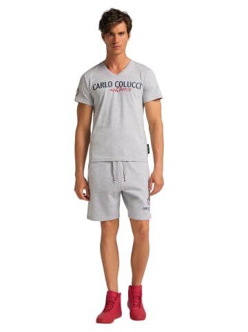 Carlo Colucci Sweatshorts Contarino in Grau Meliert