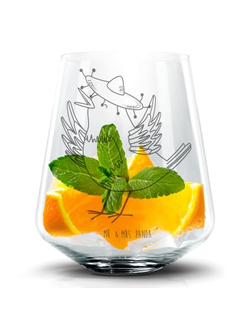 Mr. & Mrs. Panda Blümchentail Glas Rabe Sombrero ohne Spruch in Transparent