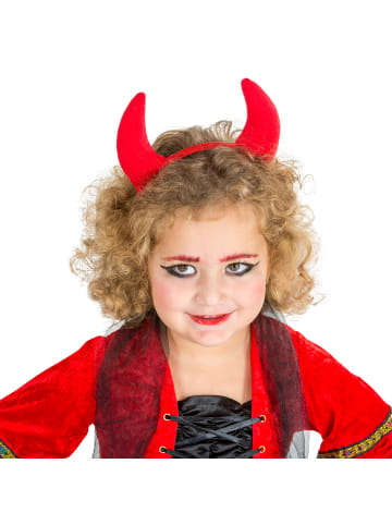 tectake Luzifer/Teufelsgestalt, in rot, Gr. 104 (3-5 Jahre), Schmuckborten