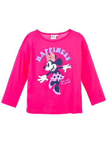 Disney Minnie Mouse Langarmshirt Disney Minnie Mouse in Dunkelpink