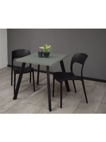 58 aufm Kessel BARTISCH Eirene 70x70x75 schwarz matt/Pinie green matt lack