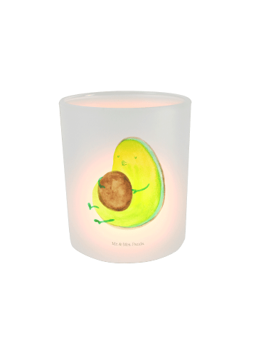 Mr. & Mrs. Panda Windlicht Avocado Pfeifen ohne Spruch in Transparent