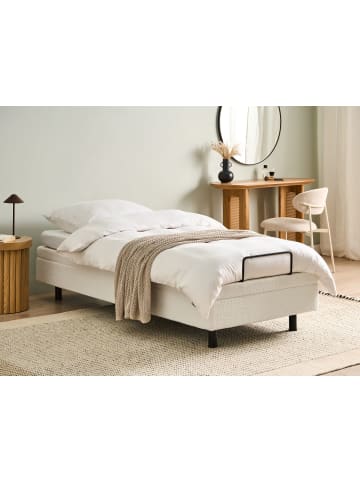 Beliani Einzelbett DUKE in Weiß/Schwarz - (W) 80 x (H) 37 x (L) 200 cm