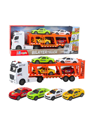 Wisam® Lora Truck Abschleppwagen Set 4 Autos Öffnen Türen Lichter