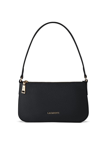 Lazarotti Bologna Leather Pochette Schultertasche Leder 22 cm black