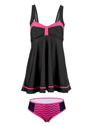 BECO the world of aquasports Tankini Zigzag in schwarz-pink