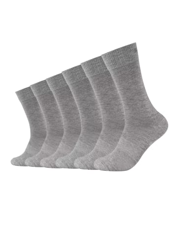 Skechers Socken Unisex 6p Basic Socks Mesh Ventilation in Light Grey Melange 3390